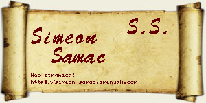 Simeon Samac vizit kartica
